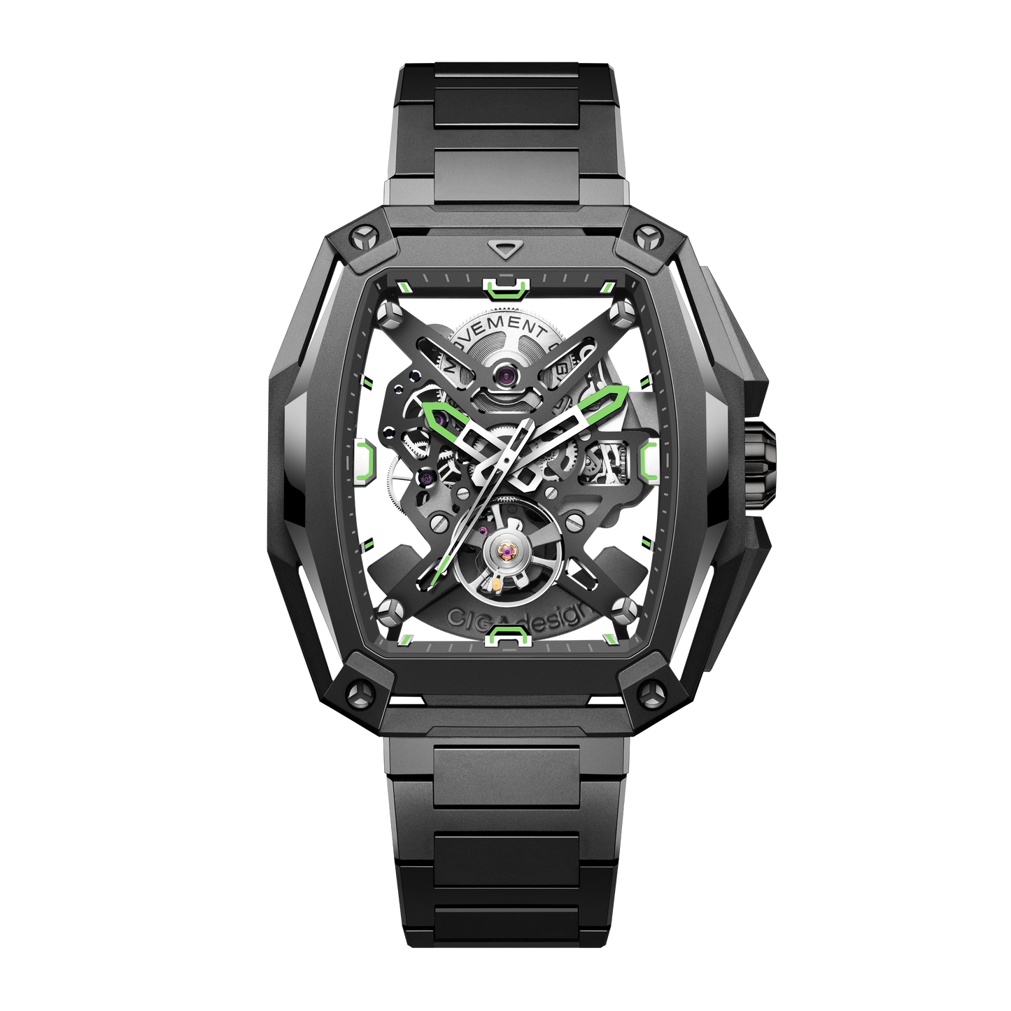 CIGA design SKELETON AUTOMATIC WATCH HUNTER TITANIUM