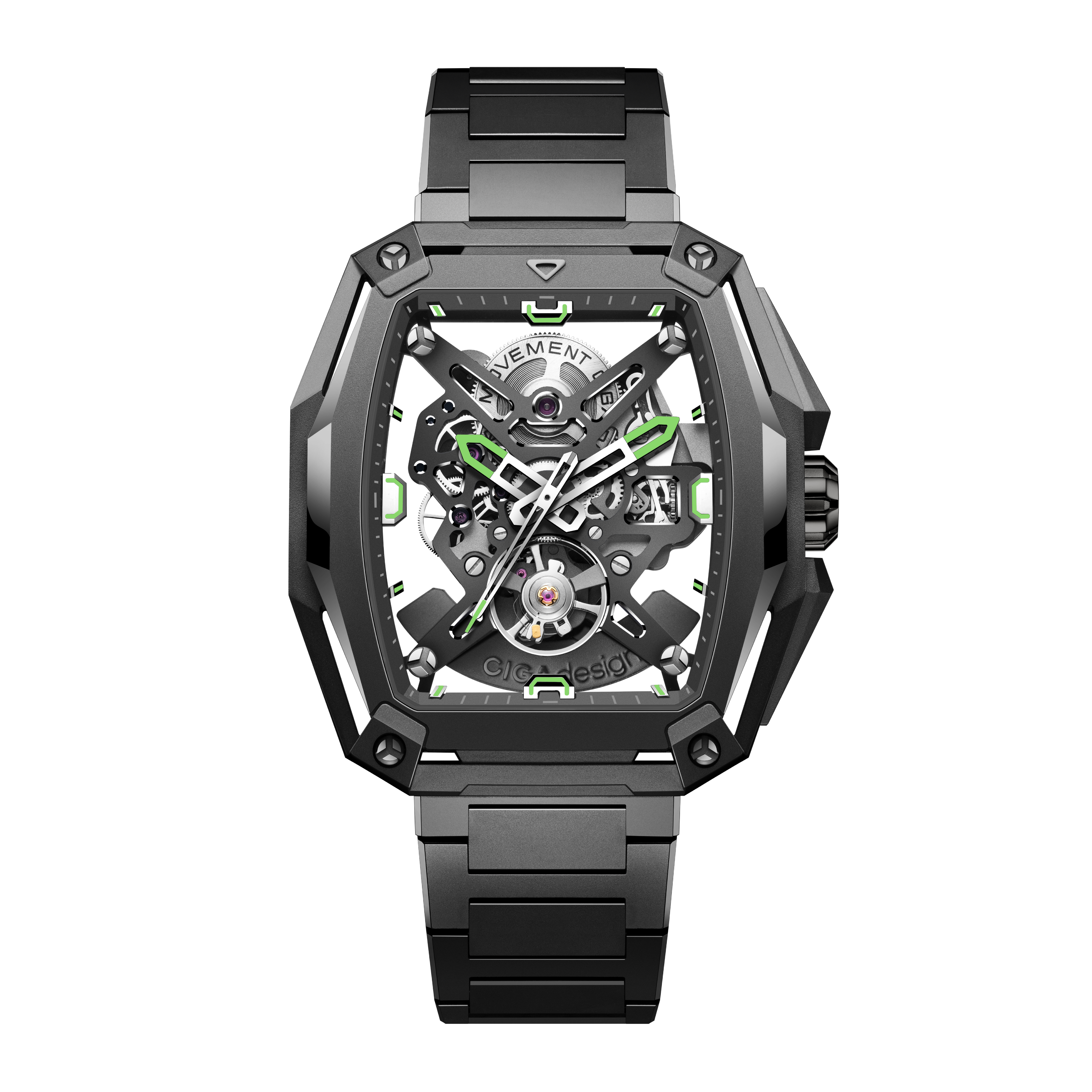 CIGA design SKELETON AUTOMATIC WATCH HUNTER TITANIUM