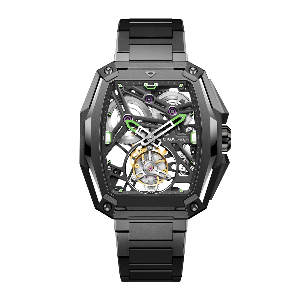CIGA design ADVANCED SKELETON COMPLICATION WATCH HUNTER · TOURBILLON
