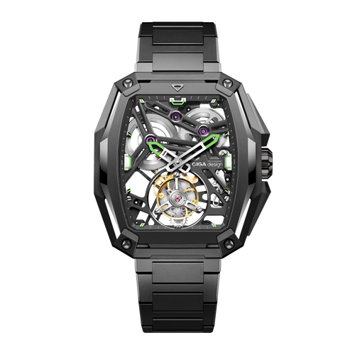 CIGA design ADVANCED SKELETON COMPLICATION WATCH HUNTER · TOURBILLON