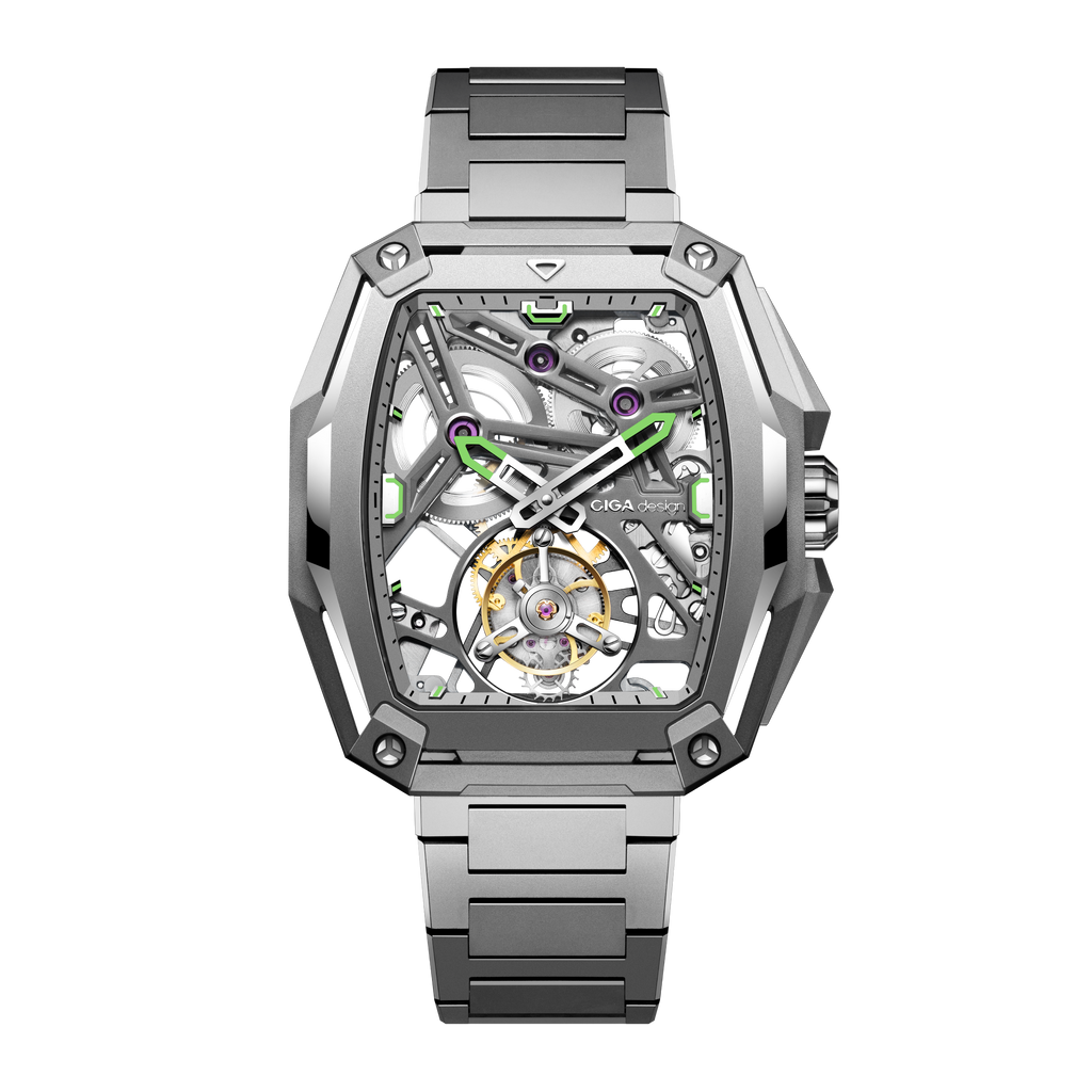 CIGA design ADVANCED SKELETON COMPLICATION WATCH HUNTER · TOURBILLON