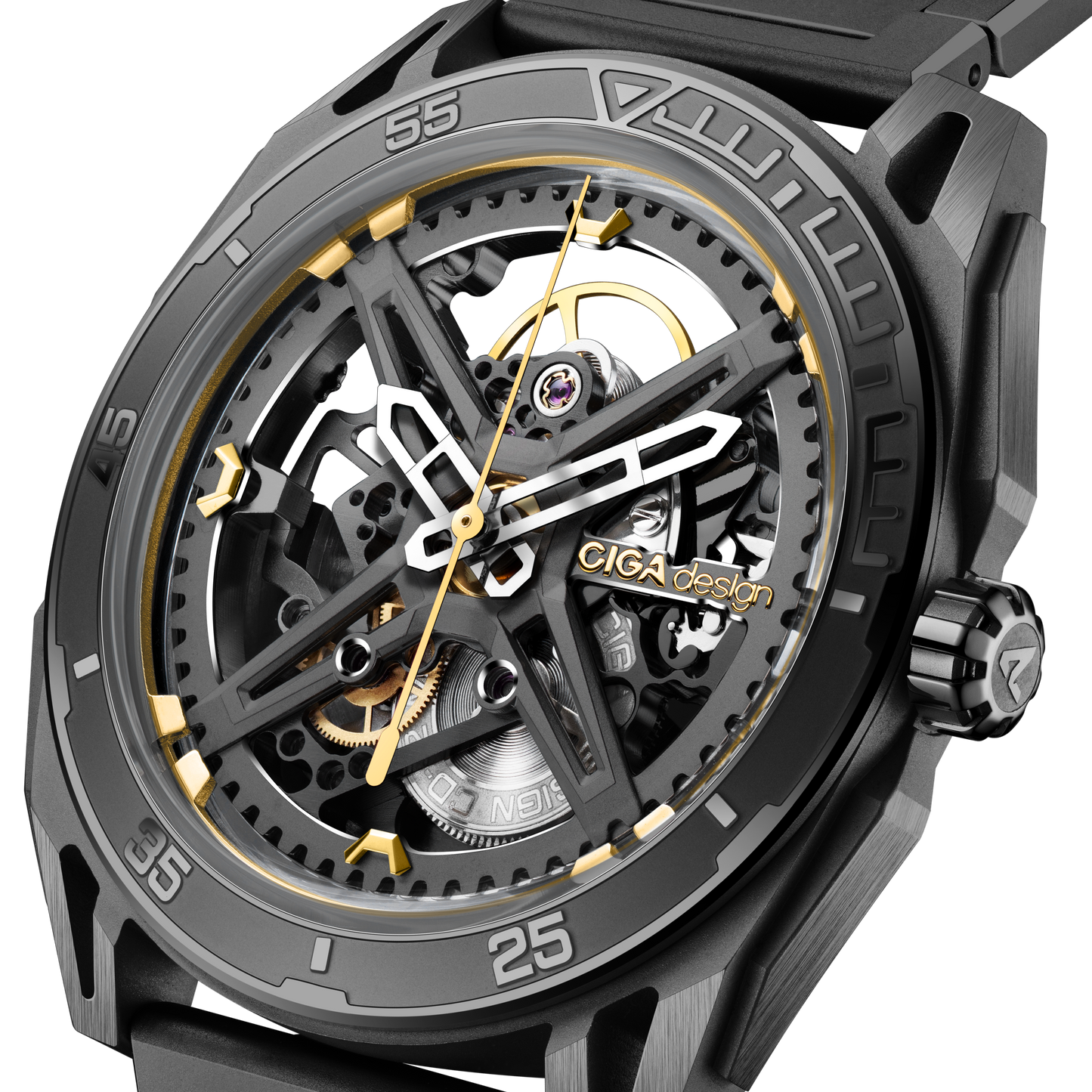 CIGA design ROUND AUTOMATIC SKELETON WATCH · FALCON
