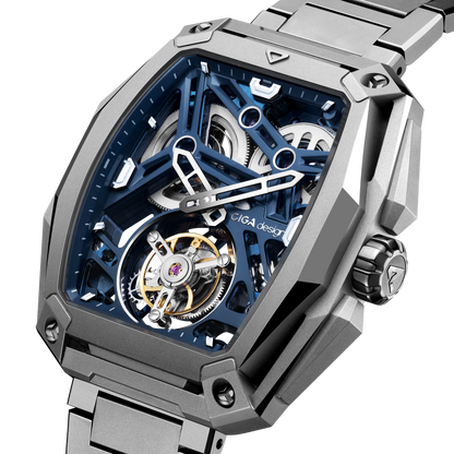 CIGA design ADVANCED SKELETON COMPLICATION WATCH HUNTER · TOURBILLON