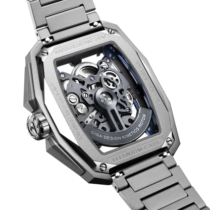 CIGA design SKELETON AUTOMATIC WATCH HUNTER TITANIUM