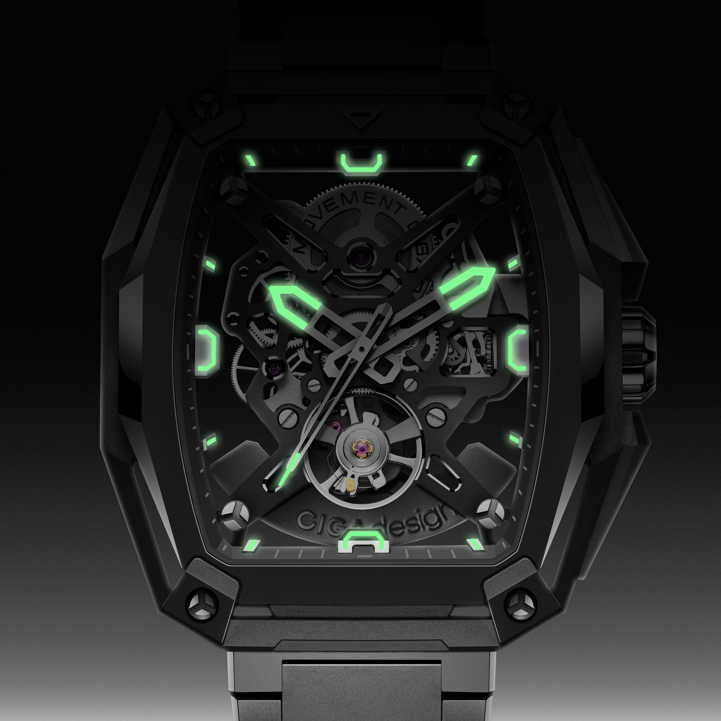 CIGA design SKELETON AUTOMATIC WATCH HUNTER TITANIUM