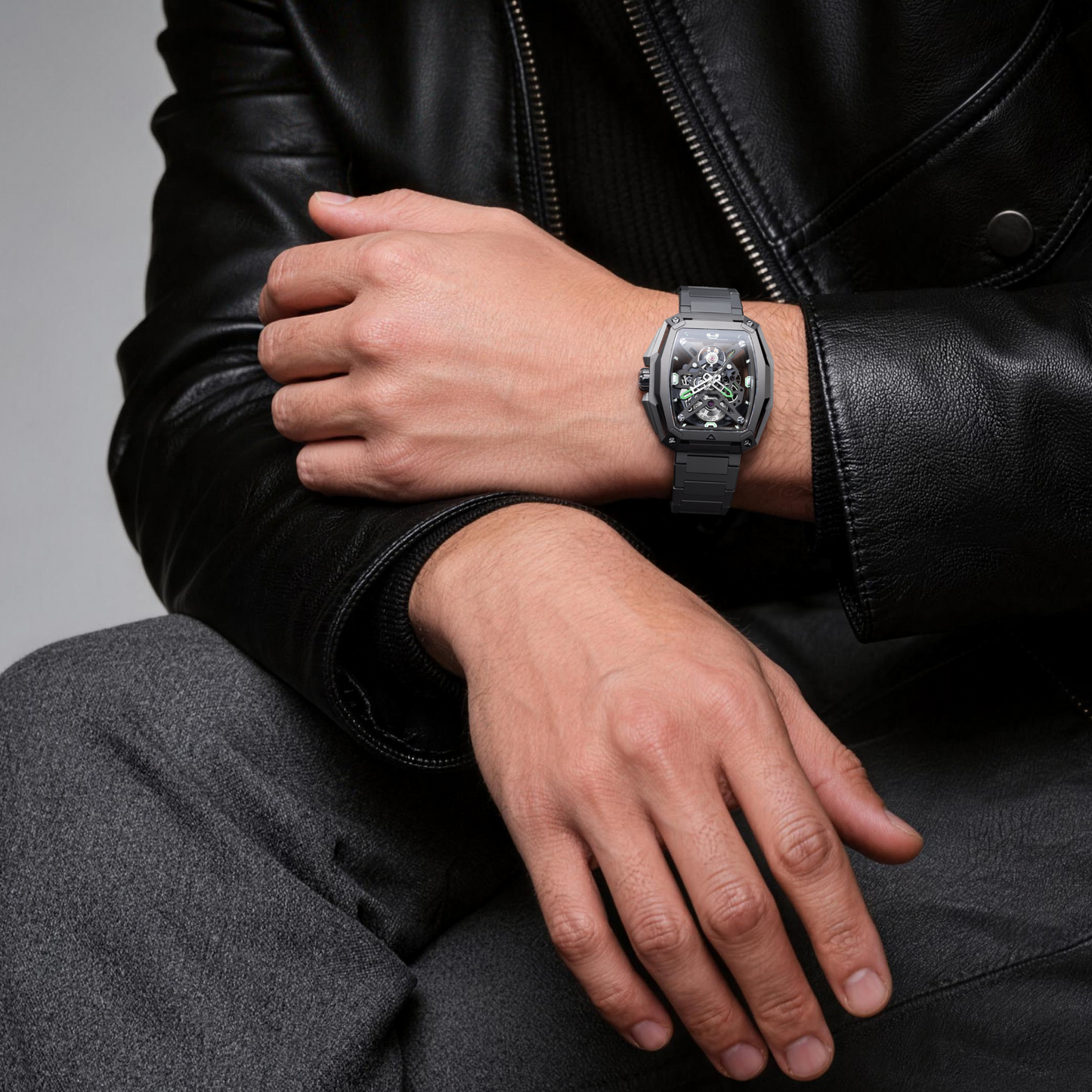 CIGA design SKELETON AUTOMATIC WATCH HUNTER TITANIUM